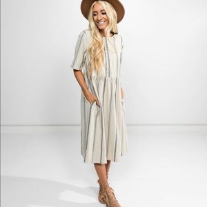 Shop Stevie Meghan Dress in Oatmeal
